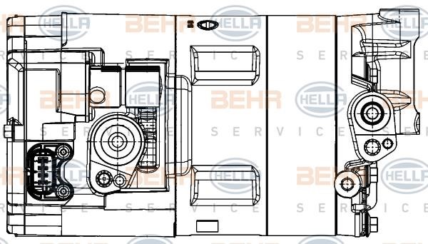 Hella 8FK 351 342-061 Compressor, air conditioning 8FK351342061: Buy near me in Poland at 2407.PL - Good price!