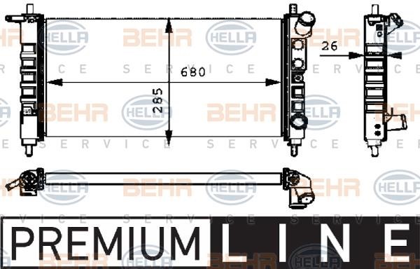 Hella 8MK 376 712-701 Kühler motorkühlung 8MK376712701: Kaufen Sie zu einem guten Preis in Polen bei 2407.PL!