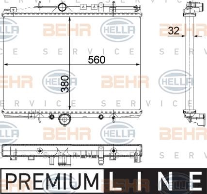 Hella 8MK 376 718-041 Radiator, engine cooling 8MK376718041: Buy near me in Poland at 2407.PL - Good price!