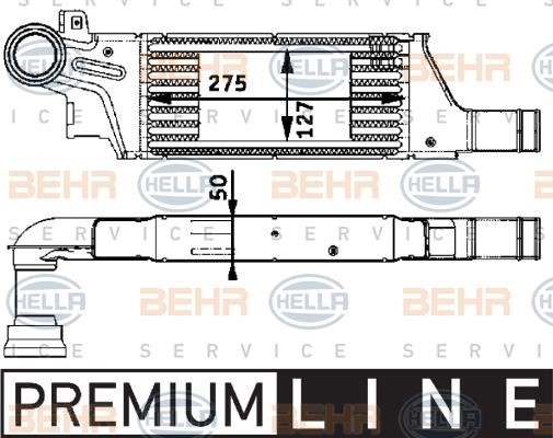 Hella 8ML 376 723-281 Intercooler, charger 8ML376723281: Buy near me in Poland at 2407.PL - Good price!