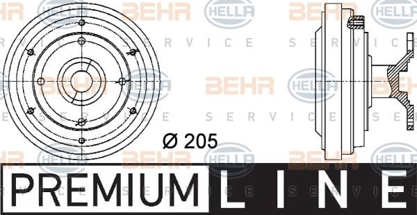 Hella 8MV 376 731-431 Clutch, radiator fan 8MV376731431: Buy near me in Poland at 2407.PL - Good price!