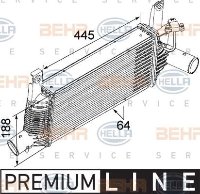 Hella 8ML 376 746-041 Intercooler, charger 8ML376746041: Buy near me in Poland at 2407.PL - Good price!