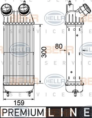 Hella 8ML 376 746-211 Intercooler, charger 8ML376746211: Buy near me in Poland at 2407.PL - Good price!