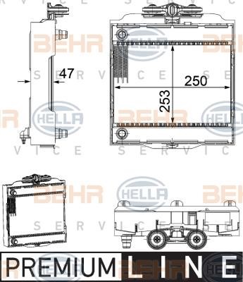 Hella Radiator, engine cooling – price 2372 PLN