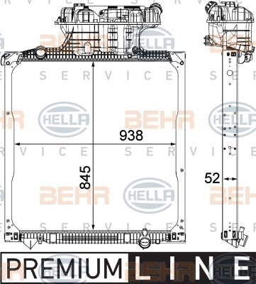 Hella 8MK 376 750-551 Радіатор охолодження двигуна 8MK376750551: Приваблива ціна - Купити у Польщі на 2407.PL!