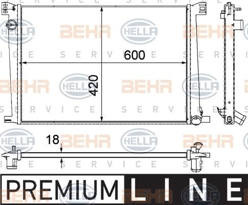 Hella 8MK 376 754-591 Kühler motorkühlung 8MK376754591: Kaufen Sie zu einem guten Preis in Polen bei 2407.PL!