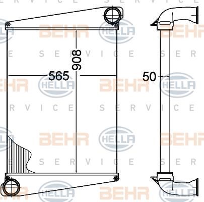 Hella 8ML 376 758-221 Intercooler, charger 8ML376758221: Buy near me in Poland at 2407.PL - Good price!