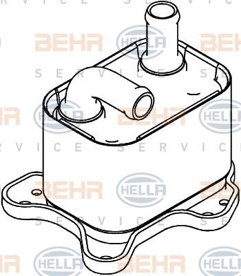 Hella 8MO 376 792-791 Oil cooler 8MO376792791: Buy near me in Poland at 2407.PL - Good price!