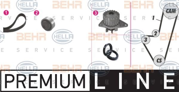 Hella 8MP 376 800-811 TIMING BELT KIT WITH WATER PUMP 8MP376800811: Buy near me in Poland at 2407.PL - Good price!