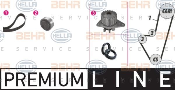 Hella 8MP 376 800-871 TIMING BELT KIT WITH WATER PUMP 8MP376800871: Buy near me in Poland at 2407.PL - Good price!