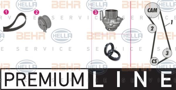 Hella 8MP 376 801-801 TIMING BELT KIT WITH WATER PUMP 8MP376801801: Buy near me in Poland at 2407.PL - Good price!