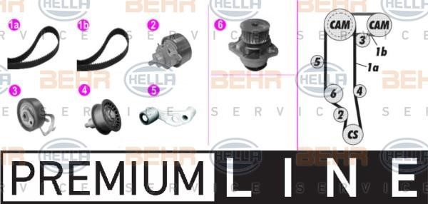 Hella 8MP 376 801-841 TIMING BELT KIT WITH WATER PUMP 8MP376801841: Buy near me in Poland at 2407.PL - Good price!