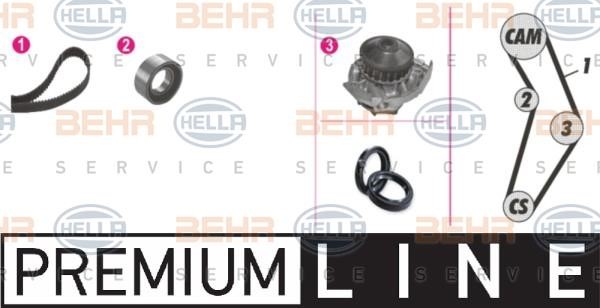 Hella 8MP 376 801-861 TIMING BELT KIT WITH WATER PUMP 8MP376801861: Buy near me in Poland at 2407.PL - Good price!