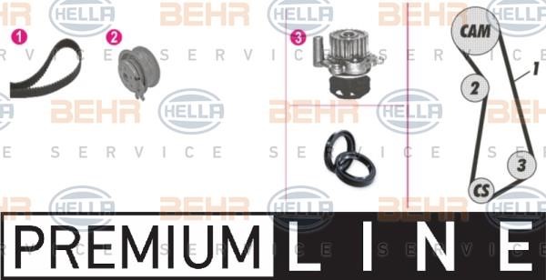 Hella 8MP 376 803-801 TIMING BELT KIT WITH WATER PUMP 8MP376803801: Buy near me in Poland at 2407.PL - Good price!