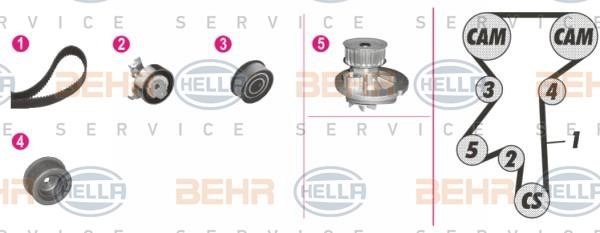 Hella 8MP 376 803-861 TIMING BELT KIT WITH WATER PUMP 8MP376803861: Buy near me in Poland at 2407.PL - Good price!