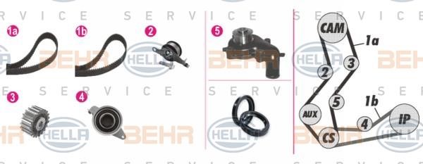 Hella 8MP 376 806-801 TIMING BELT KIT WITH WATER PUMP 8MP376806801: Buy near me in Poland at 2407.PL - Good price!