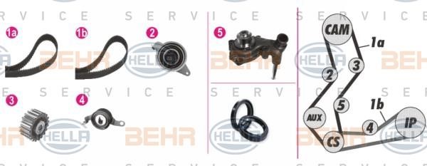 Hella 8MP 376 806-821 TIMING BELT KIT WITH WATER PUMP 8MP376806821: Buy near me in Poland at 2407.PL - Good price!