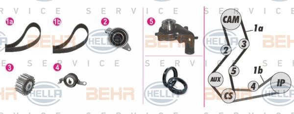 Hella 8MP 376 806-831 TIMING BELT KIT WITH WATER PUMP 8MP376806831: Buy near me in Poland at 2407.PL - Good price!