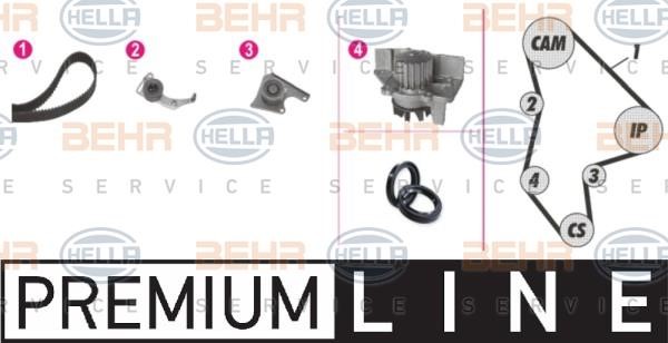 Hella 8MP 376 804-801 TIMING BELT KIT WITH WATER PUMP 8MP376804801: Buy near me in Poland at 2407.PL - Good price!