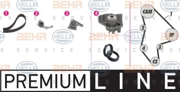 Hella 8MP 376 804-811 TIMING BELT KIT WITH WATER PUMP 8MP376804811: Buy near me in Poland at 2407.PL - Good price!