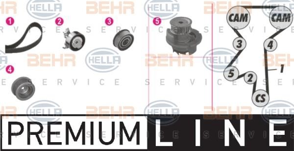 Hella 8MP 376 804-861 TIMING BELT KIT WITH WATER PUMP 8MP376804861: Buy near me in Poland at 2407.PL - Good price!