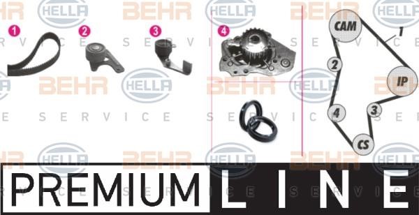Hella 8MP 376 805-801 TIMING BELT KIT WITH WATER PUMP 8MP376805801: Buy near me in Poland at 2407.PL - Good price!