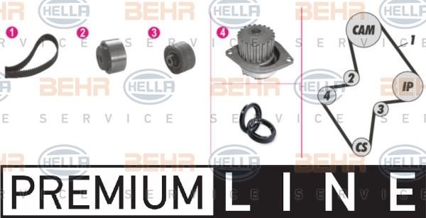 Hella 8MP 376 805-811 TIMING BELT KIT WITH WATER PUMP 8MP376805811: Buy near me in Poland at 2407.PL - Good price!
