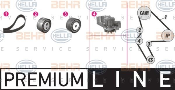 Hella 8MP 376 809-891 TIMING BELT KIT WITH WATER PUMP 8MP376809891: Buy near me in Poland at 2407.PL - Good price!
