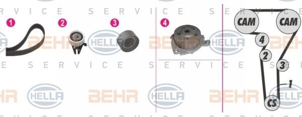 Hella 8MP 376 810-801 TIMING BELT KIT WITH WATER PUMP 8MP376810801: Buy near me in Poland at 2407.PL - Good price!