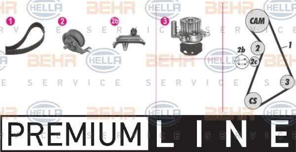 Hella 8MP 376 811-821 TIMING BELT KIT WITH WATER PUMP 8MP376811821: Buy near me at 2407.PL in Poland at an Affordable price!
