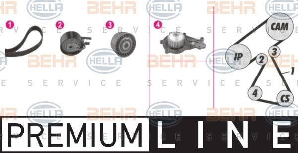 Hella 8MP 376 811-861 TIMING BELT KIT WITH WATER PUMP 8MP376811861: Buy near me in Poland at 2407.PL - Good price!