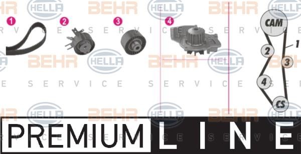 Hella 8MP 376 811-881 TIMING BELT KIT WITH WATER PUMP 8MP376811881: Buy near me in Poland at 2407.PL - Good price!