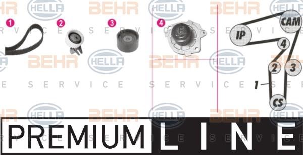 Hella 8MP 376 812-811 TIMING BELT KIT WITH WATER PUMP 8MP376812811: Buy near me in Poland at 2407.PL - Good price!