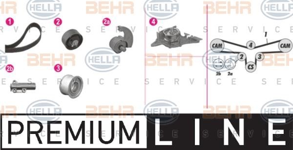 Hella 8MP 376 812-841 TIMING BELT KIT WITH WATER PUMP 8MP376812841: Buy near me in Poland at 2407.PL - Good price!