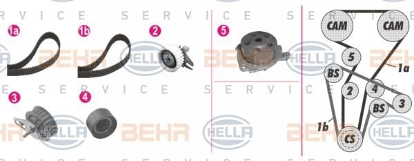 Hella 8MP 376 813-801 TIMING BELT KIT WITH WATER PUMP 8MP376813801: Buy near me in Poland at 2407.PL - Good price!