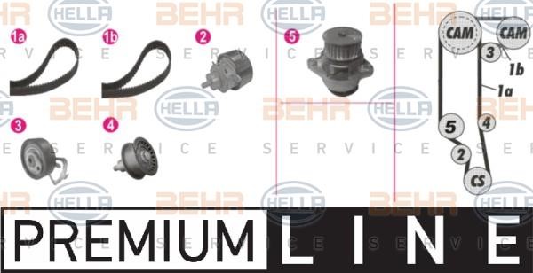 Hella 8MP 376 814-851 TIMING BELT KIT WITH WATER PUMP 8MP376814851: Buy near me in Poland at 2407.PL - Good price!