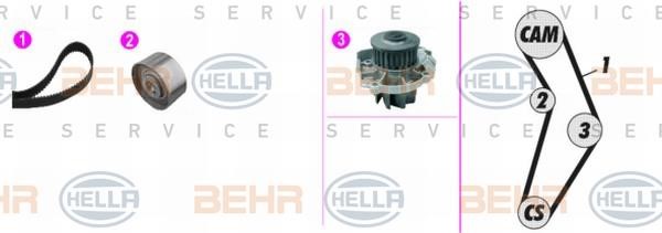 Hella 8MP 376 816-891 TIMING BELT KIT WITH WATER PUMP 8MP376816891: Buy near me in Poland at 2407.PL - Good price!