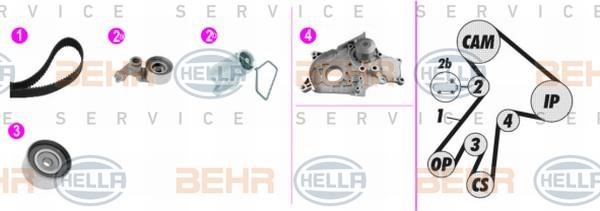 Hella 8MP 376 817-861 TIMING BELT KIT WITH WATER PUMP 8MP376817861: Buy near me in Poland at 2407.PL - Good price!