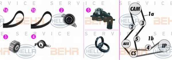 Hella 8MP 376 818-891 TIMING BELT KIT WITH WATER PUMP 8MP376818891: Buy near me in Poland at 2407.PL - Good price!