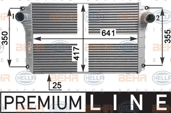 Интеркулер Hella 8ML 376 910-091