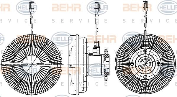 Hella 8MV 376 906-521 Viscous coupling 8MV376906521: Buy near me in Poland at 2407.PL - Good price!