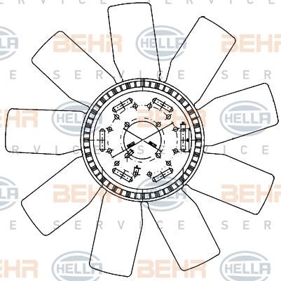 Hella 8MV 376 906-631 Fan impeller 8MV376906631: Buy near me at 2407.PL in Poland at an Affordable price!