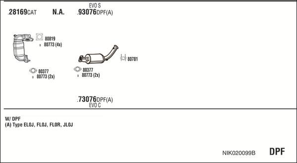 Walker NIK020099B Exhaust system NIK020099B: Buy near me in Poland at 2407.PL - Good price!