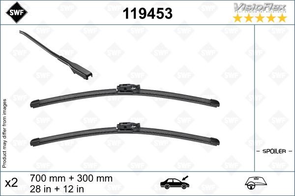 SWF 119453 Wiper blade set frameless SWF VisioFlex OE 700/300 119453: Buy near me in Poland at 2407.PL - Good price!