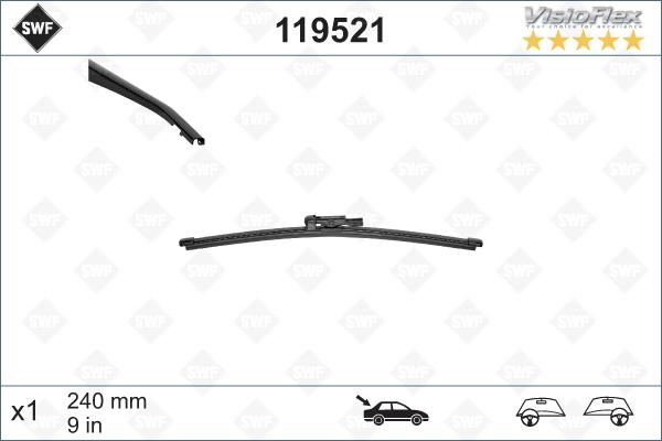 SWF 119521 Щетка стеклоочистителя задняя SWF VisioFlex Rear 230 мм (9") 119521: Отличная цена - Купить в Польше на 2407.PL!