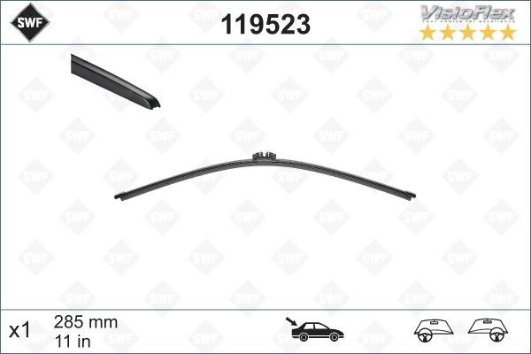 SWF 119523 Щетка стеклоочистителя задняя SWF VisioFlex Rear 280 мм (11") 119523: Отличная цена - Купить в Польше на 2407.PL!