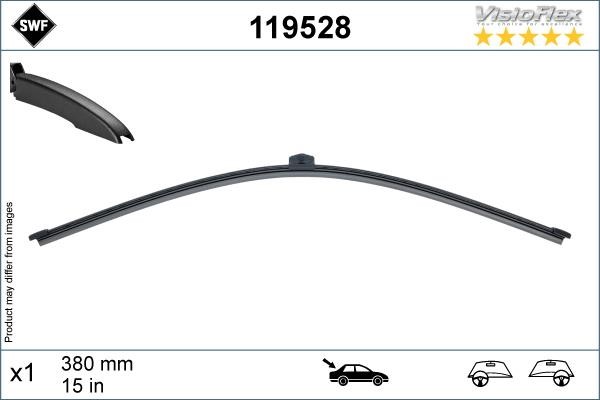 SWF 119 528 Щетка стеклоочистителя SWF VisioFlex Rear 380 мм (15") 119528: Отличная цена - Купить в Польше на 2407.PL!