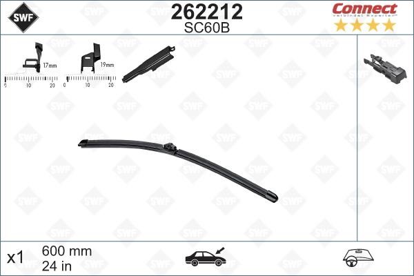 SWF 262212 Wiper Blade Frameless 600 mm (24") 262212: Buy near me in Poland at 2407.PL - Good price!