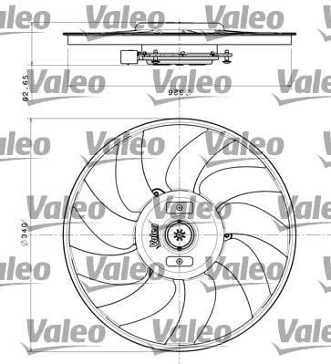 Valeo 696349 Hub, engine cooling fan wheel 696349: Buy near me in Poland at 2407.PL - Good price!
