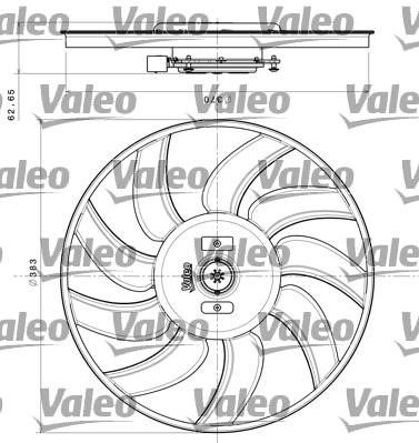 Valeo 696350 Hub, engine cooling fan wheel 696350: Buy near me in Poland at 2407.PL - Good price!